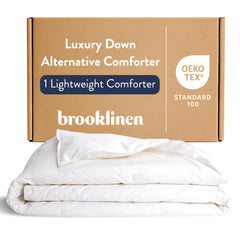Lightweight Down Alternative Comforter – Cooling Cotton Sateen Duvet Insert