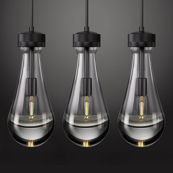Teardrop Pendant Lights for Kitchen Island Set of 3