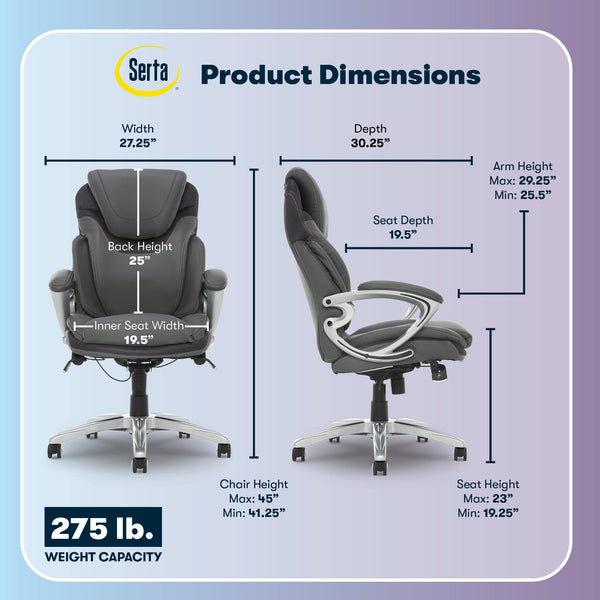 Ergonomic Executive Office Chair with AIR Lumbar Technology