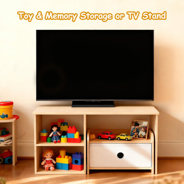 Kids Bookshelf with Reading Nook and Storage Bench