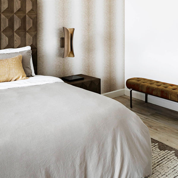 2-Light Brushed Brass Wall Sconce