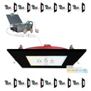 6-Inch Square Black Fire Rated LED Recessed Light 5CCT Selectable 12-Pack