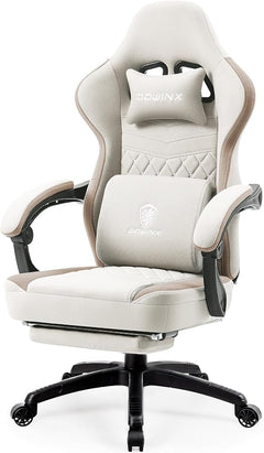 Ergonomic Gaming Chair with Pocket Spring Cushion & Footrest