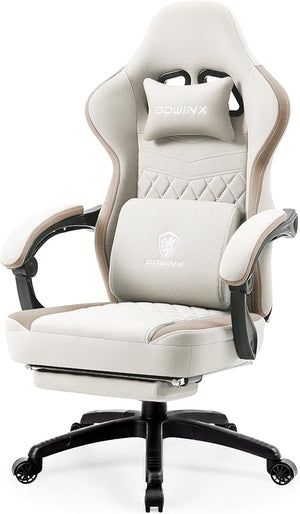 Ergonomic Gaming Chair with Pocket Spring Cushion & Footrest