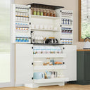 72" Farmhouse Kitchen Pantry Cabinet with Barn Door