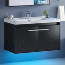 31" Floating Bathroom Vanity with LED Light & Ceramic Sink
