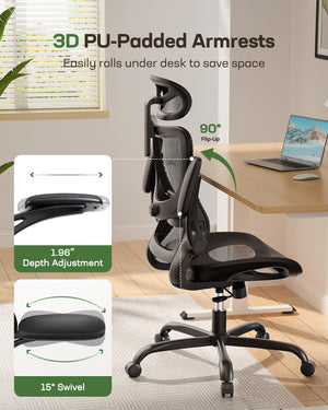 Ergonomic Mesh Office Chair – High Back with Lumbar Support