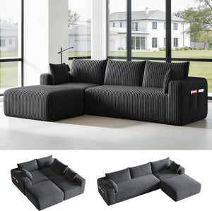 108" Modular L-Shaped Cloud Sectional Sofa