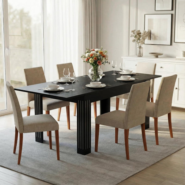 Expandable Dining Table 54"–84" | Seats 4–10 | Engineered Wood