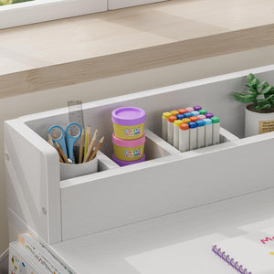 Kids Desk and Chair Set with Fabric Drawers and Storage