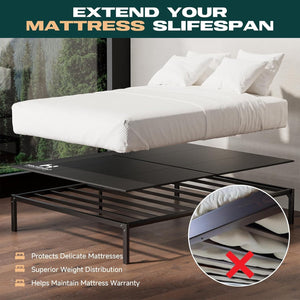 Bunkie Board with Hollow Plastic Support – Multi-Size Mattress Foundation