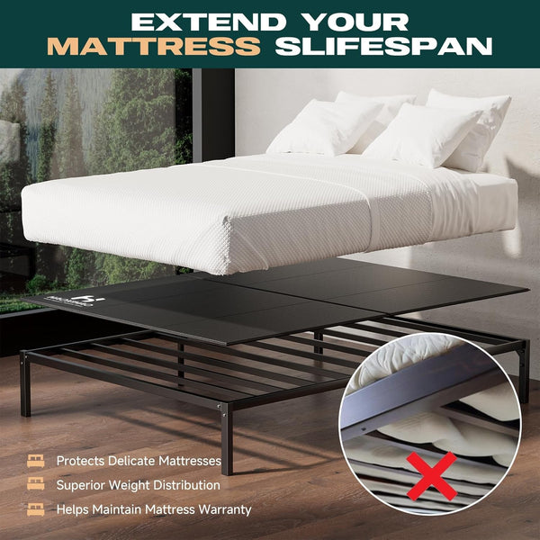 Bunkie Board with Hollow Plastic Support – Multi-Size Mattress Foundation