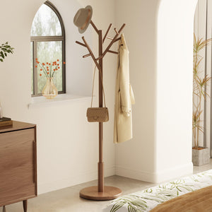Freestanding Coat Rack with 12 Hooks