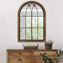 Arched Window Pane Wall Mirror 36x24