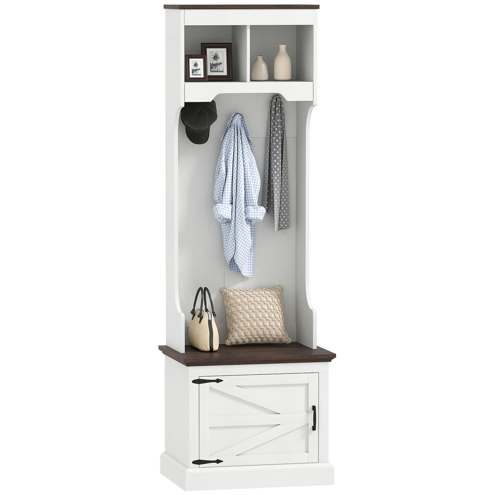3-in-1 Hall Tree with Shoe Storage, Coat Rack & Entryway Bench