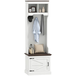 3-in-1 Hall Tree with Shoe Storage, Coat Rack & Entryway Bench