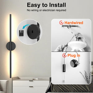 Battery Operated Wall Sconces Set of 2 – Dimmable LED Wall Lights with Remote