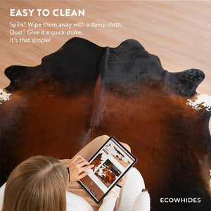 Genuine Cowhide Area Rug 6x7 ft