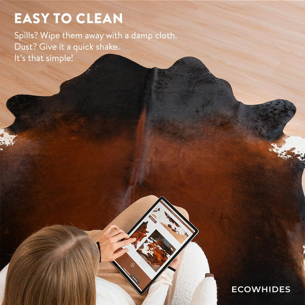 Genuine Cowhide Area Rug 6x7 ft