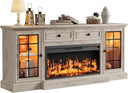 Fireplace TV Stand with Electric Fireplace, 70" Entertainment Center