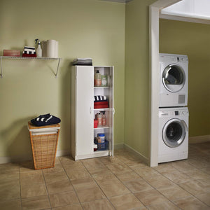 Pantry Cabinet with 2 Doors & Adjustable Shelves — Kitchen, Laundry & Utility Storage