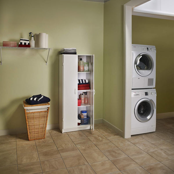 Pantry Cabinet with 2 Doors & Adjustable Shelves — Kitchen, Laundry & Utility Storage
