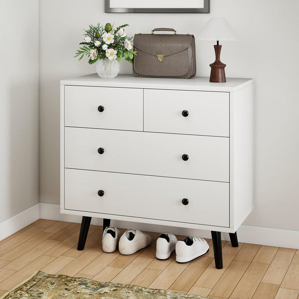 4-Drawer Chest Storage Cabinet with Anti-Tipping Device