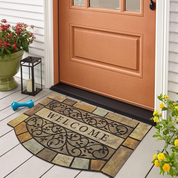 Heavy-Duty Rubber Outdoor Welcome Mat 24x36