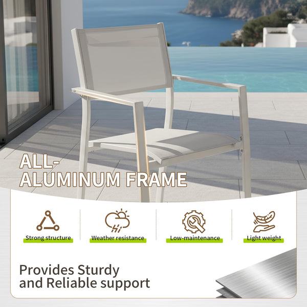11-Piece Outdoor Patio Dining Set – Extendable Aluminum Table & Chairs