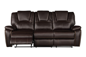 3-Piece Leather Recliner Sofa Set