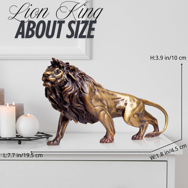 Bronze Lion Sculpture Figurine