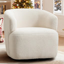 360° Swivel Barrel Accent Chair – Boucle Upholstered