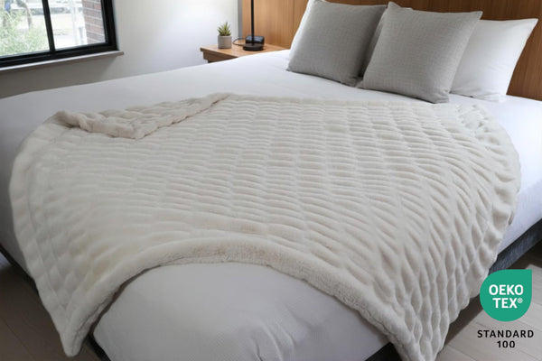 Faux Fur Plush Throw Blanket 50x60