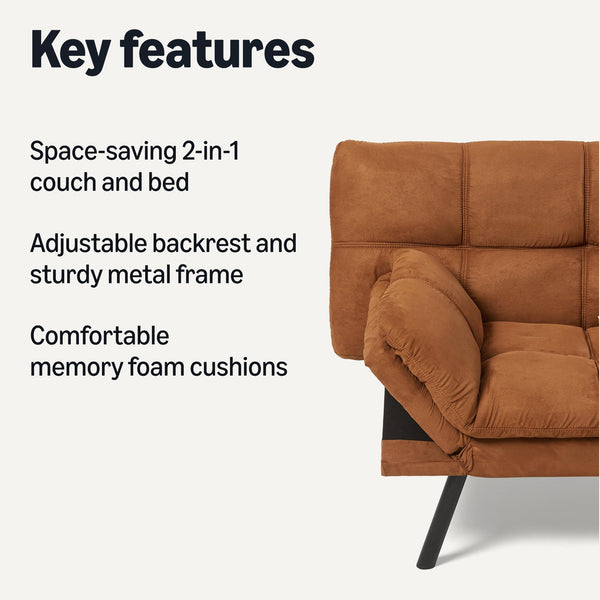 Convertible Loveseat Sofa Bed with Memory Foam