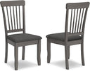 Spindle Back Dining Chairs Set of 2 with Upholstered Microfiber Seat