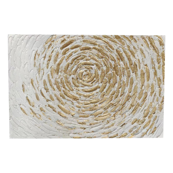 Hand-Painted Abstract Canvas Wall Art – 24x36 Inch Framed Oil Painting