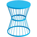 16" Steel Patio Side Table with Hourglass Design