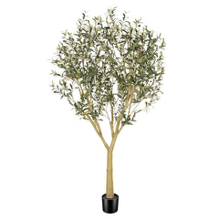 7ft & 8ft Artificial Olive Tree with Natural Wood Trunk