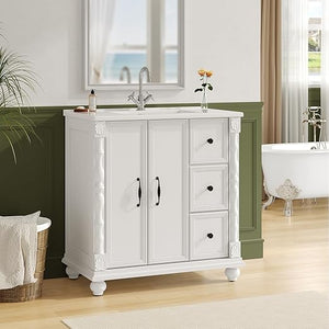 Bathroom Vanity with Sink Combo – Freestanding Floor-Mounted Cabinet