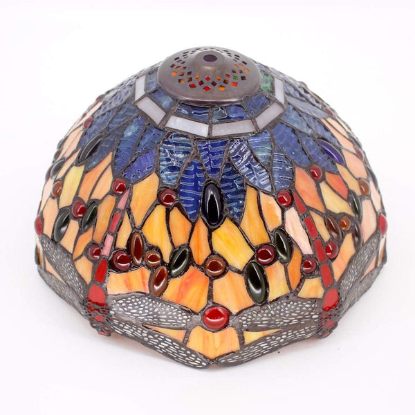 Tiffany Style Stained Glass Dragonfly Table Lamp