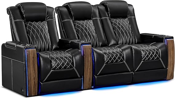 Home Theater Power Recliner Seating with Heat & Massage