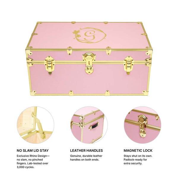 Storage Trunk Footlocker with Locking Lid