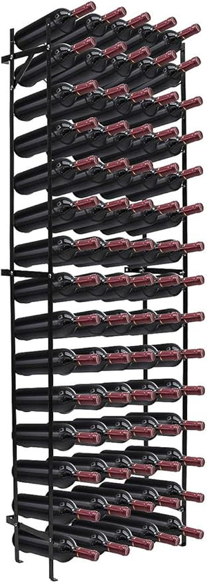 15-Tier Freestanding Metal Wine Rack – 75 or 150 Bottle Storage