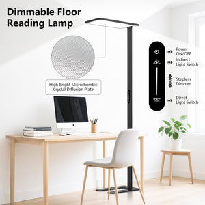 120W Full Spectrum Dimmable LED Floor Lamp 77 Inch
