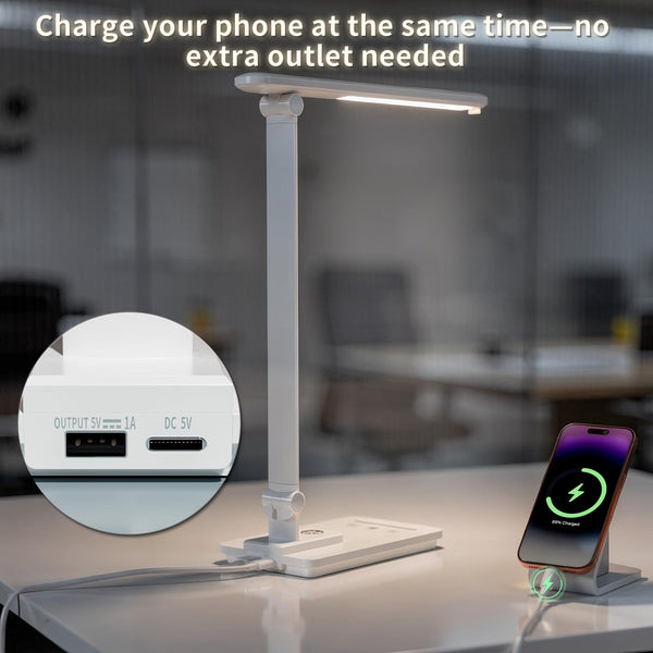 LED Desk Lamp with USB Port & Touch Control