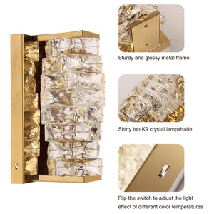 Modern Dimmable LED Crystal Wall Sconce