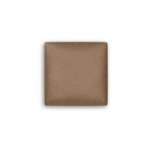 Oversized Faux Leather Accent Ottoman – Light Brown