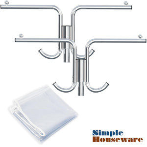 Industrial Z-Base Garment Rack with Cover, 500 lb Capacity
