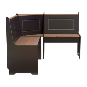 3-Piece Breakfast Nook Dining Set with Hidden Storage Benches