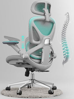 High Back Ergonomic Mesh Office Chair – 400 lbs, 4D Flip-Up Arms, Adjustable Lumbar & 3D Headrest